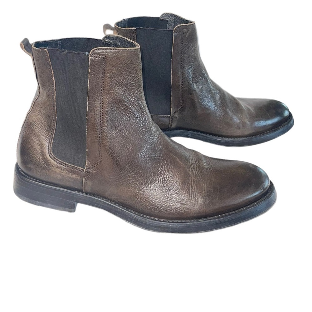 Men’s Bacco Bucci Rustic Italian Leather Chelsea Boots. Size 9.5 GUC - Picture 5 of 15